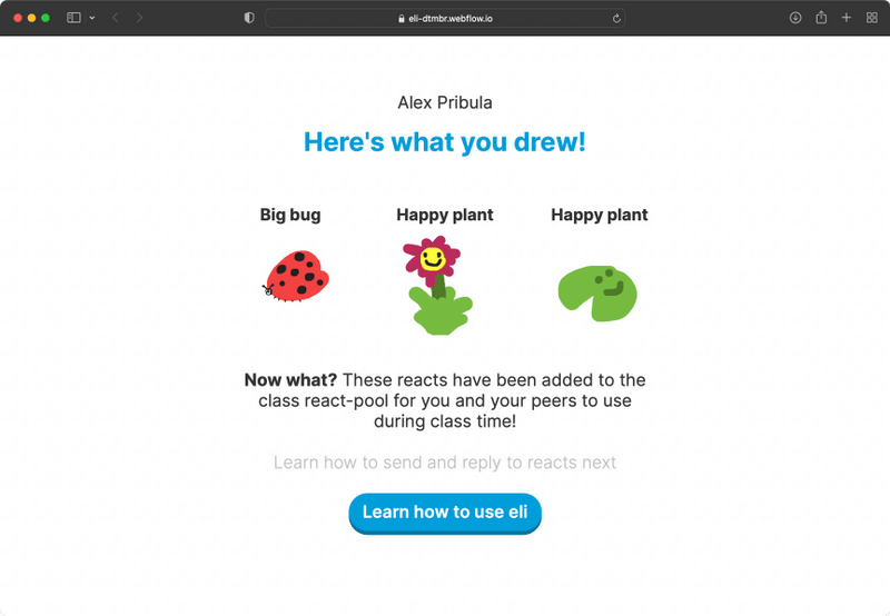 Dashboard student detail view